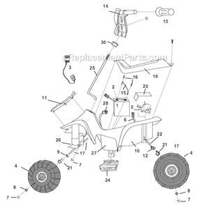Part Location Diagram of 73560-2129 Power Wheels Hand Grips